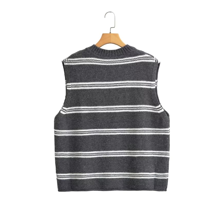 Susaine - V-hals gestreept vest