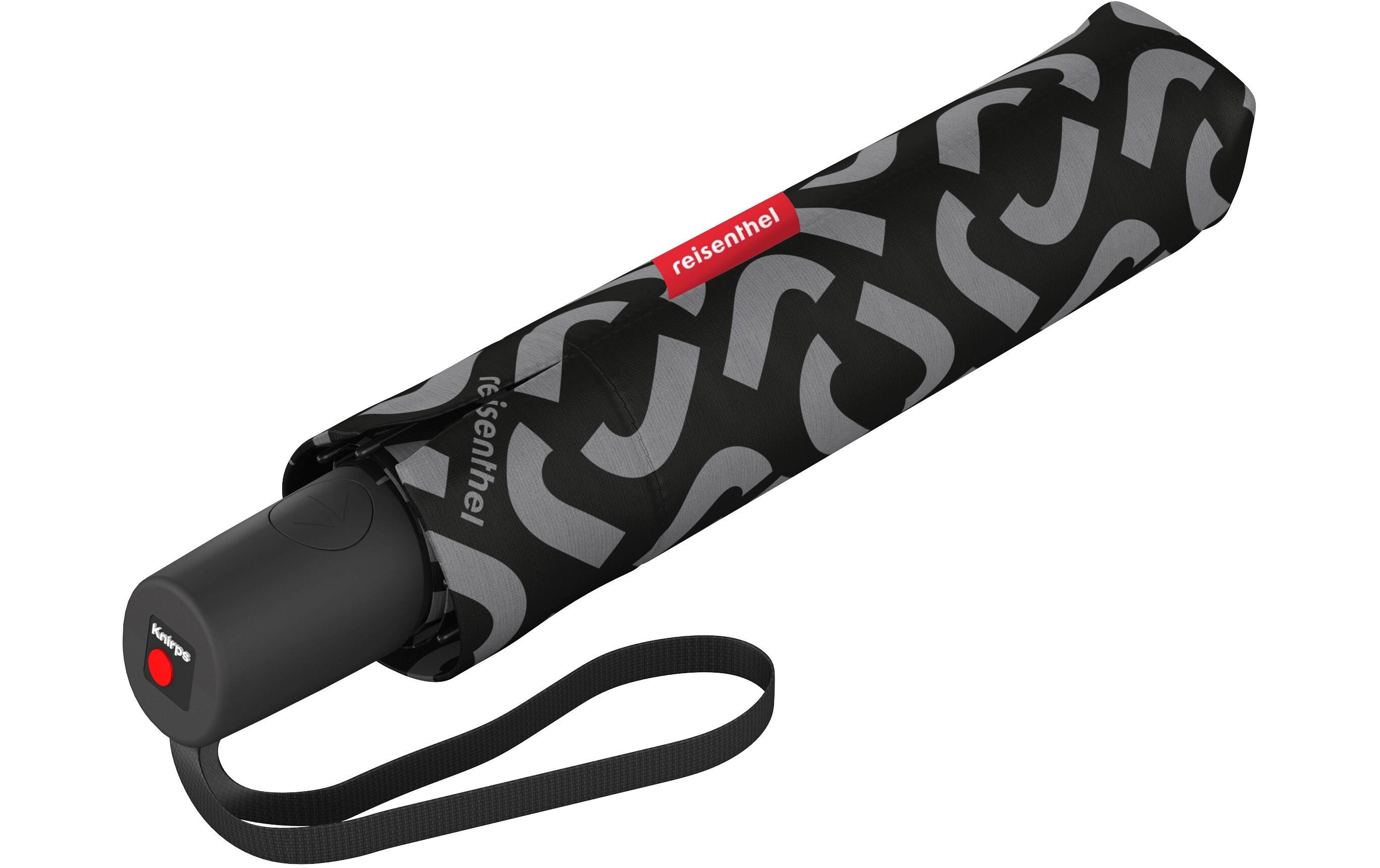 Schirm Pocket Duomatic Signature BlackRegenschirm aus recyceltem PET