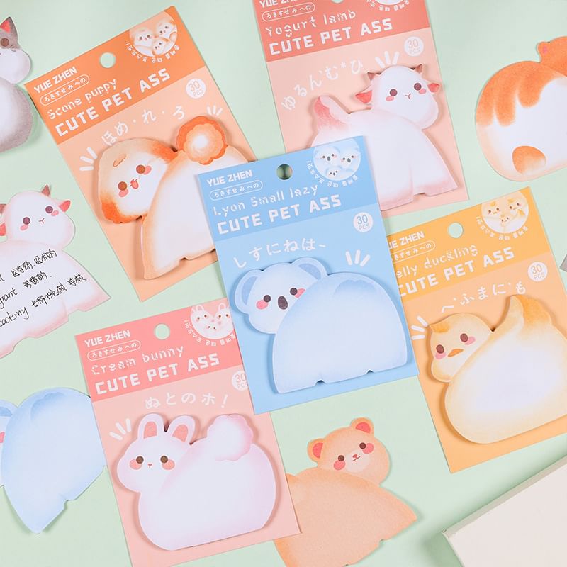 Jun's Journal - Sticky Note met dierenkont (verschillende ontwerpen) / Set