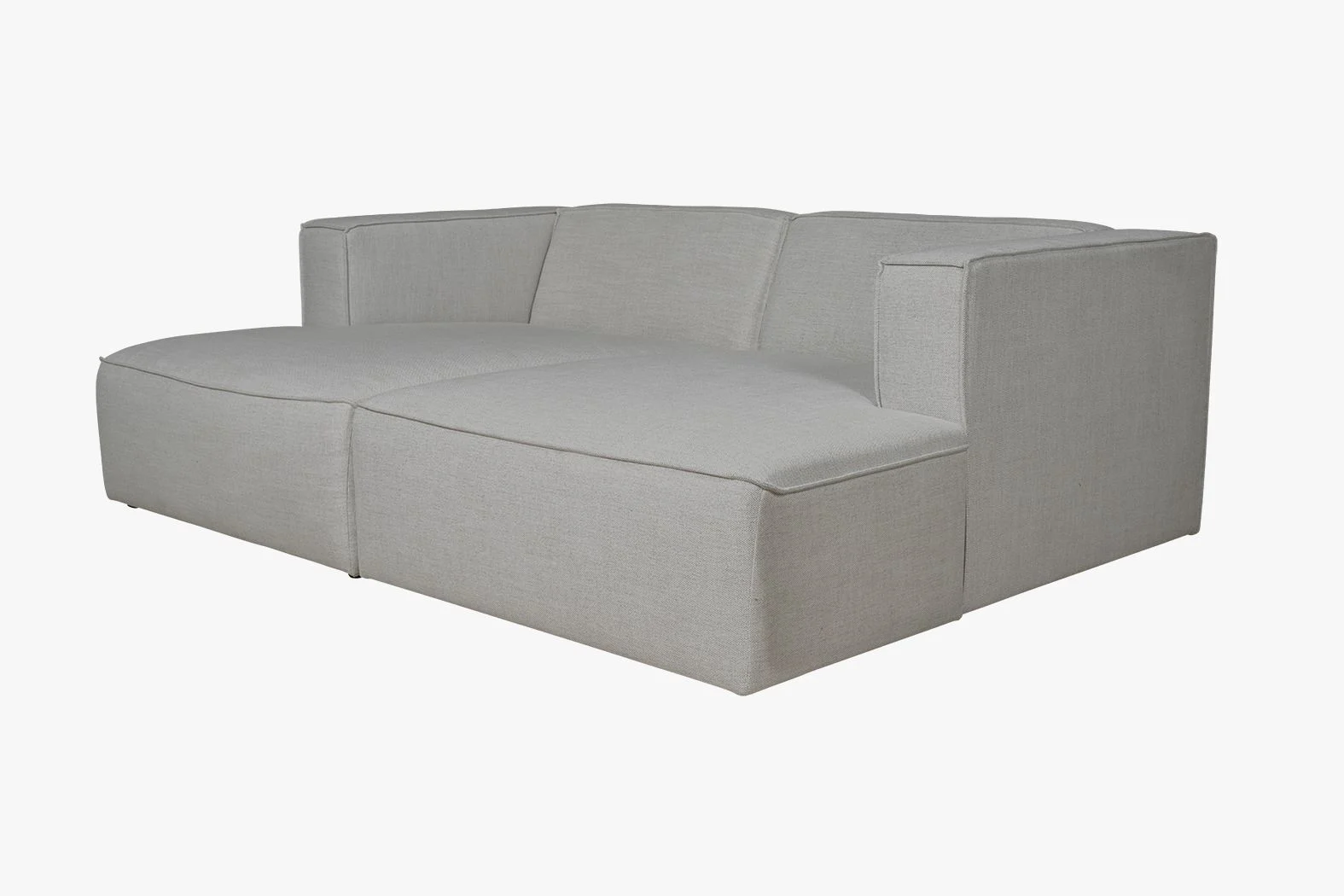 Modulsofa 2 deler m/sjeselong grå - 154x73x228 cm
