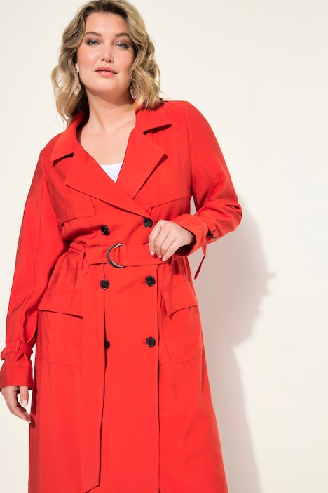 Trenchcoat, Classic Fit, Jeansoptik
