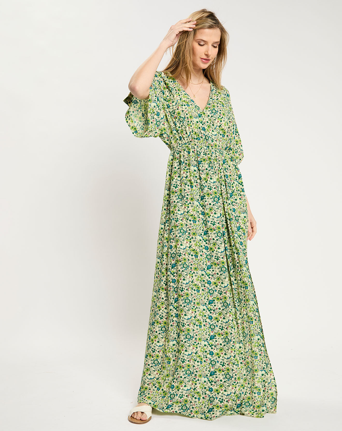 Scotch & Soda Robe longue Kimono verte
