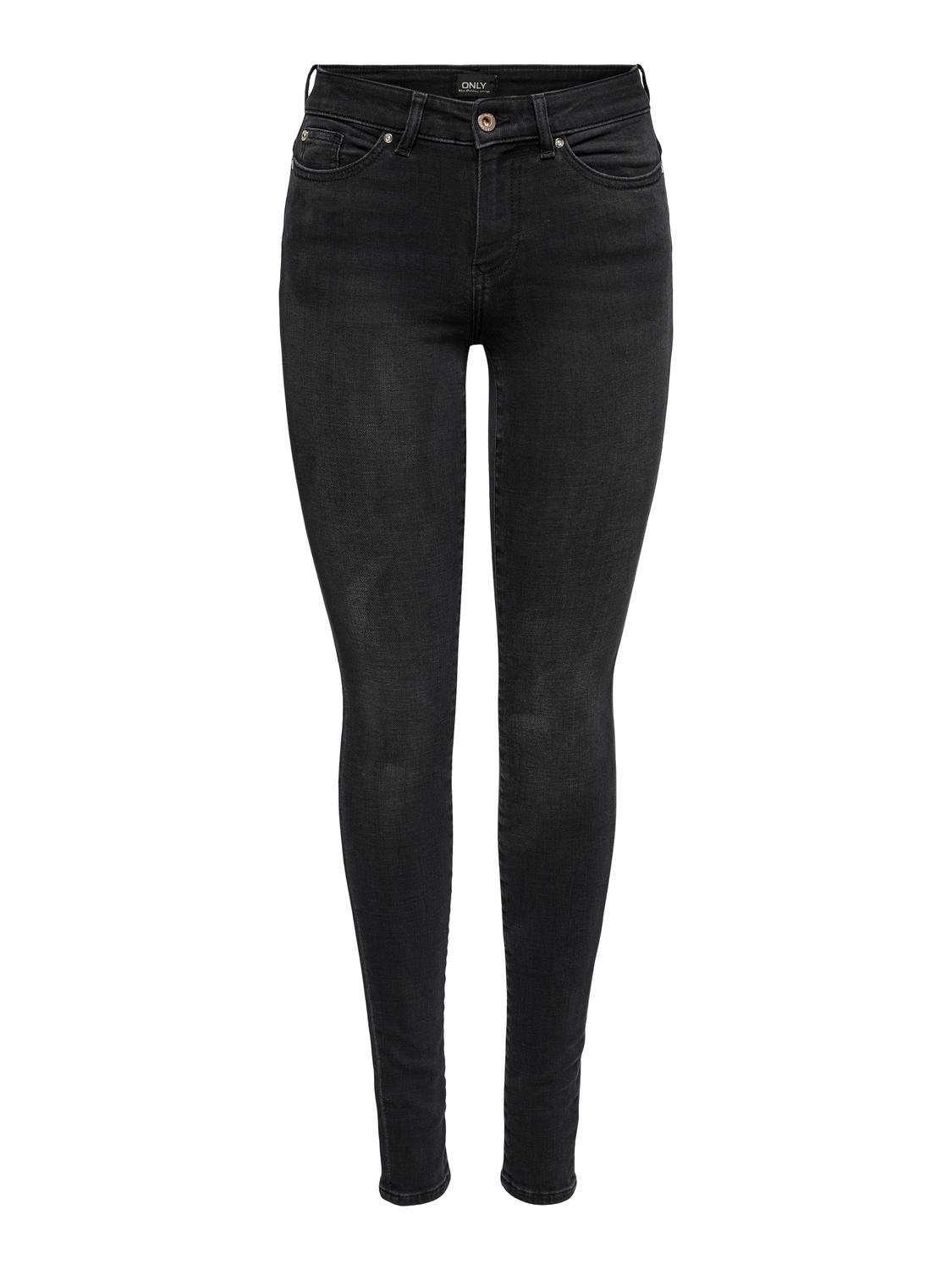 ONLANNE Mittlere Taille Skinny Fit Jeans Black