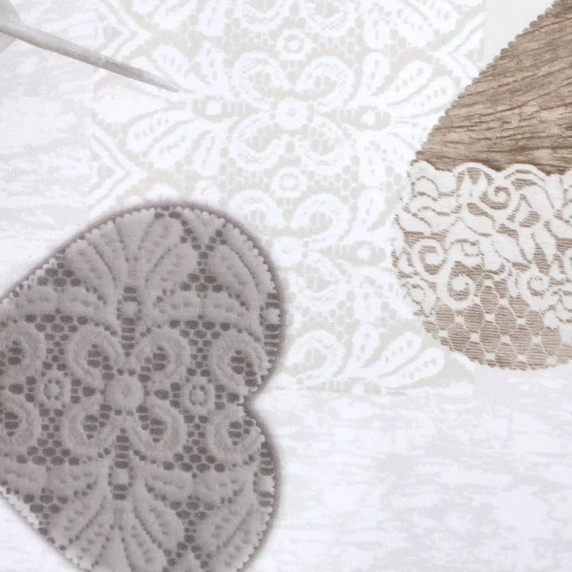 Nappe rectangulaire tissu PVC (140 x 240 cm) Delicia Taupe