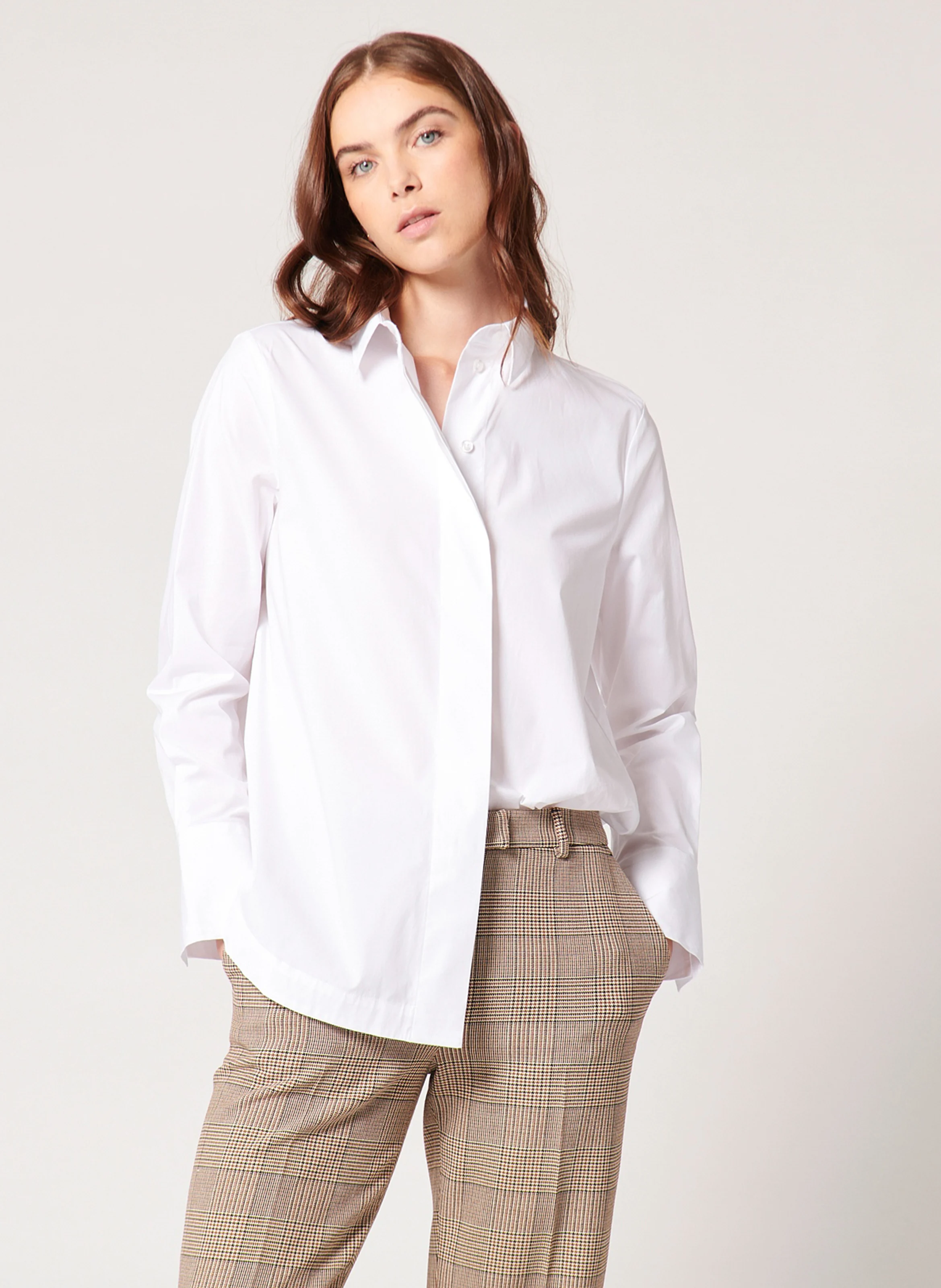 CLAY - Chemise droite en coton | Blanc