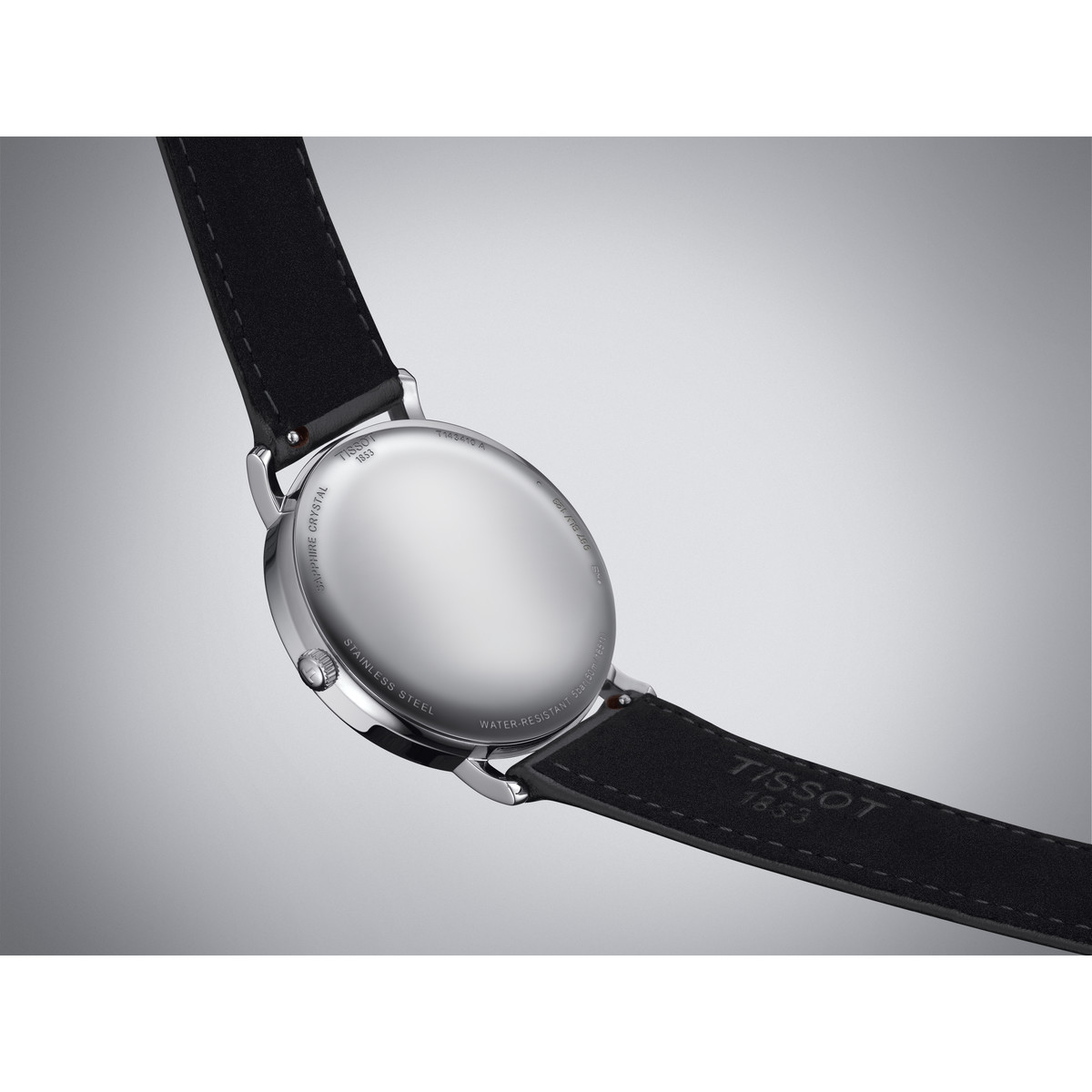 Montre TISSOT t-classic homme acier bracelet cuir noir