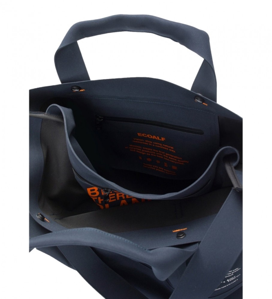 ECOALF Bolsa Shopper Bondedalf L capas pretas de couro