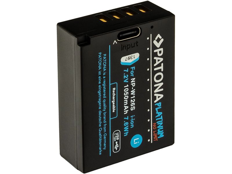 Patona Platinum Akku für Fuji NP-W126S Platinum Batteriesatz für Fujifilm