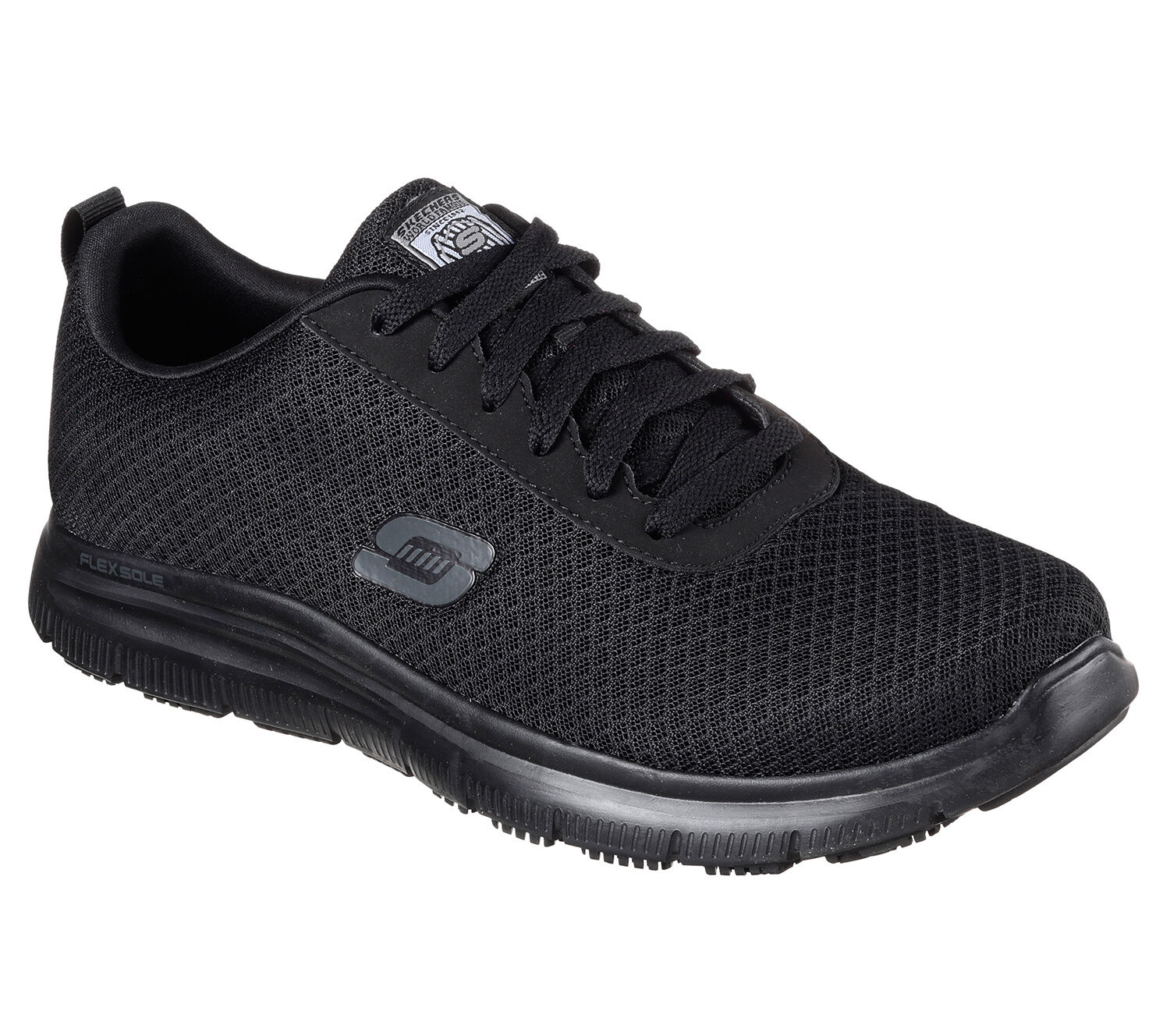SKECHERS WORK Schnürschuh für Herren schwarz