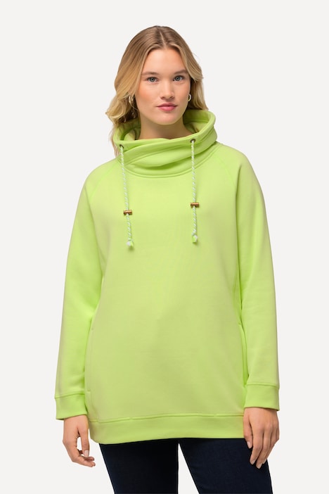 Sweatshirt, weiter Stehkragen, Taschen, Raglan-Langarm