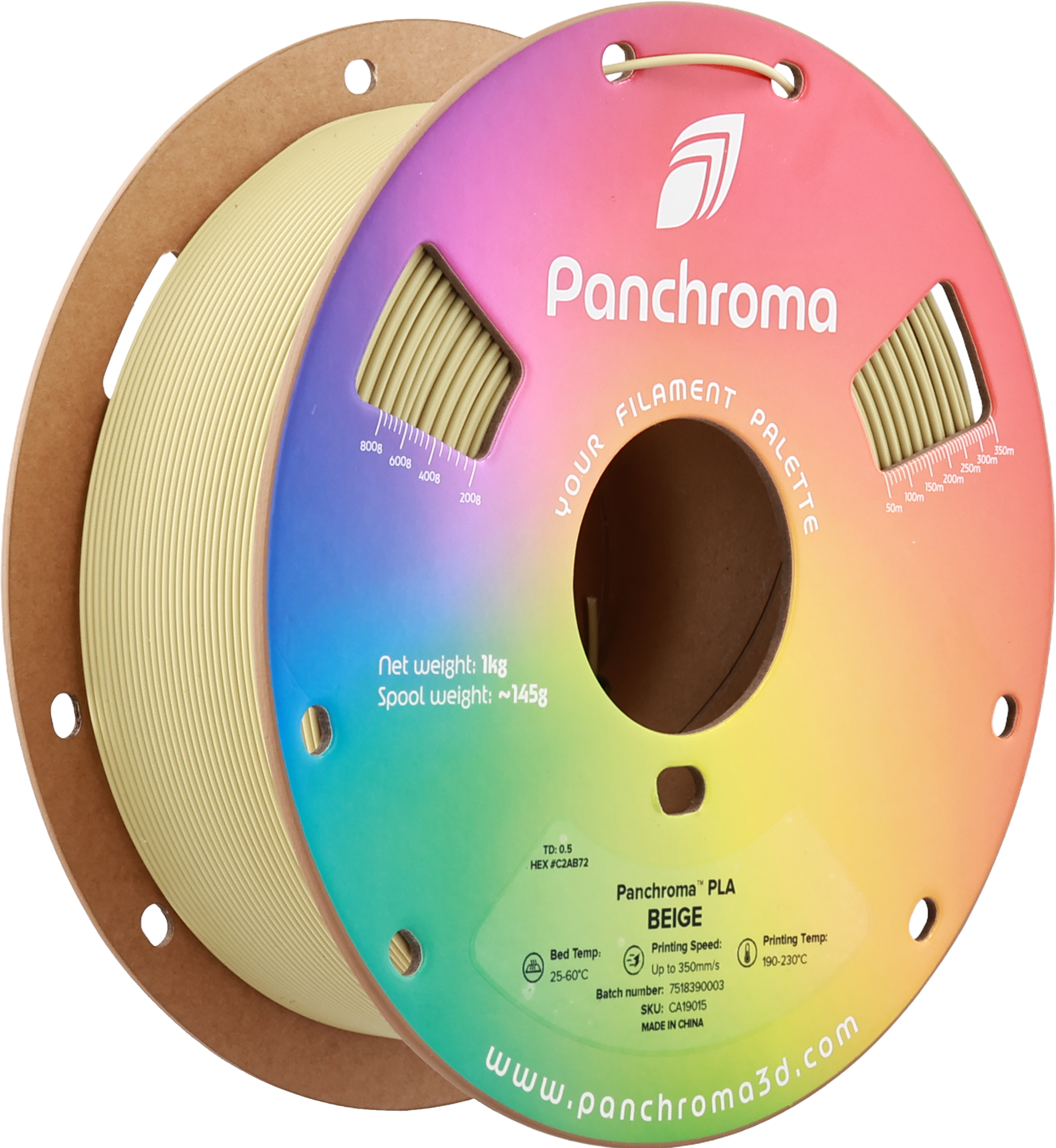 Polymaker  Panchroma™ PLA Beige, 1,75 mm / 1000 g    High-Speed Filament in Beige