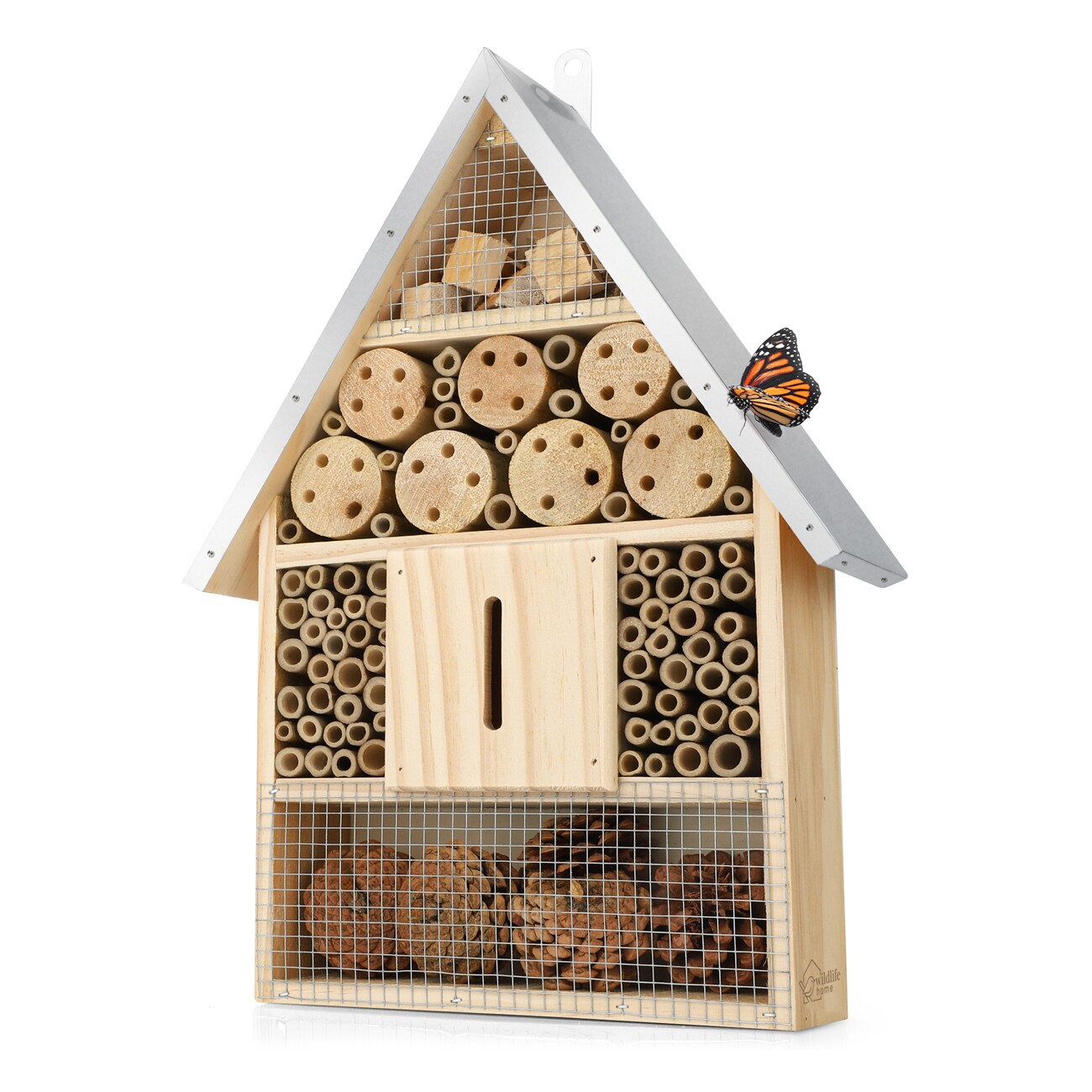 WILDLIFE HOME Großes Insektenhotel mit Metalldach