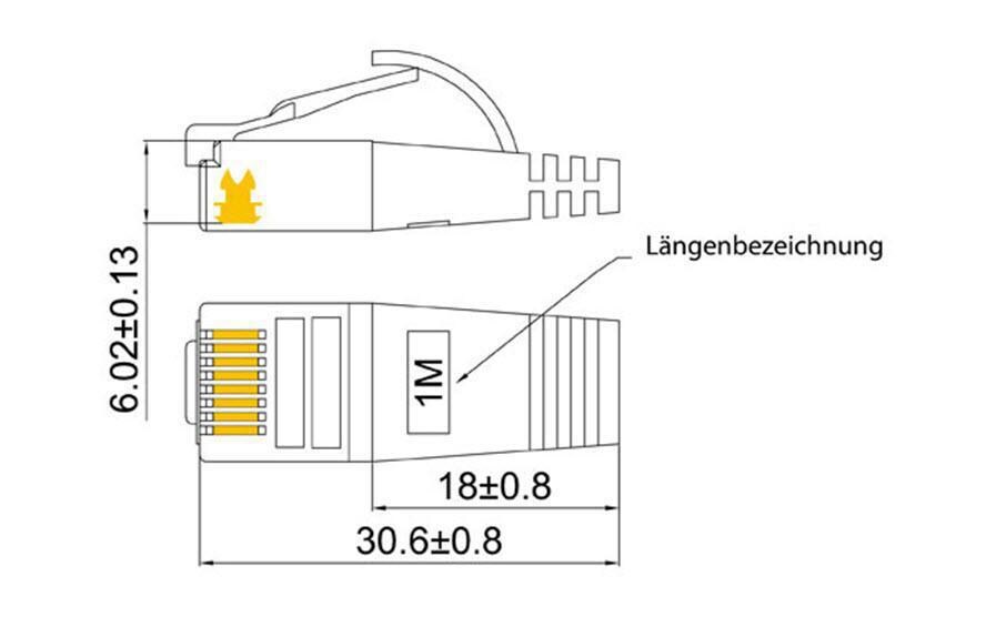 Slimpatchkabel RJ-45 - RJ-45, Cat 6, STP, 5 m, WeissGeschirmtes Twisted-Pair-Kabel (STP) mit Klinkenschutz