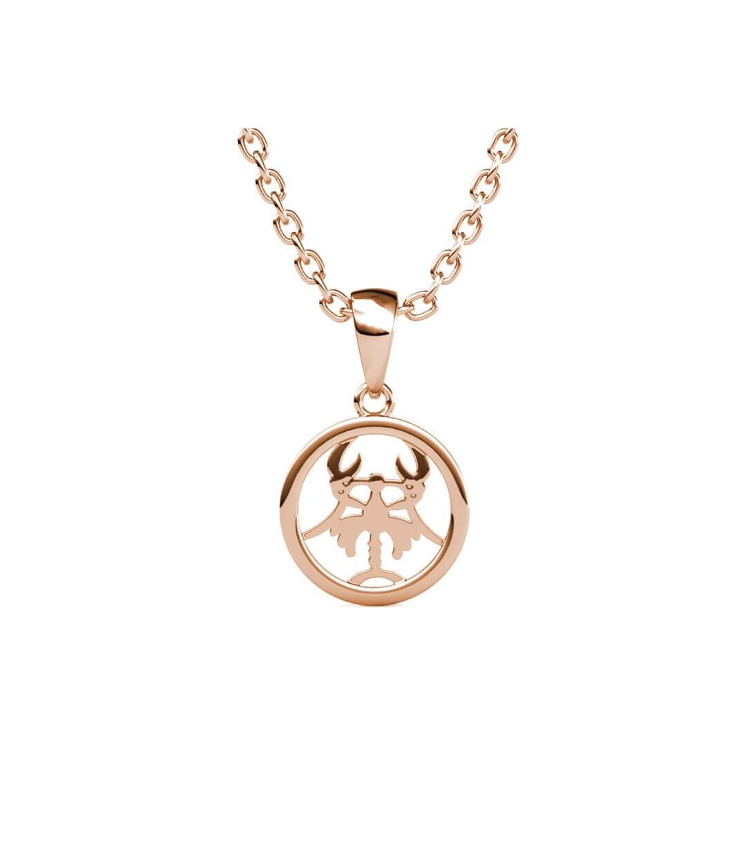 Pendentifs Zodiaque Cancer - Or Rosé et Cristal
