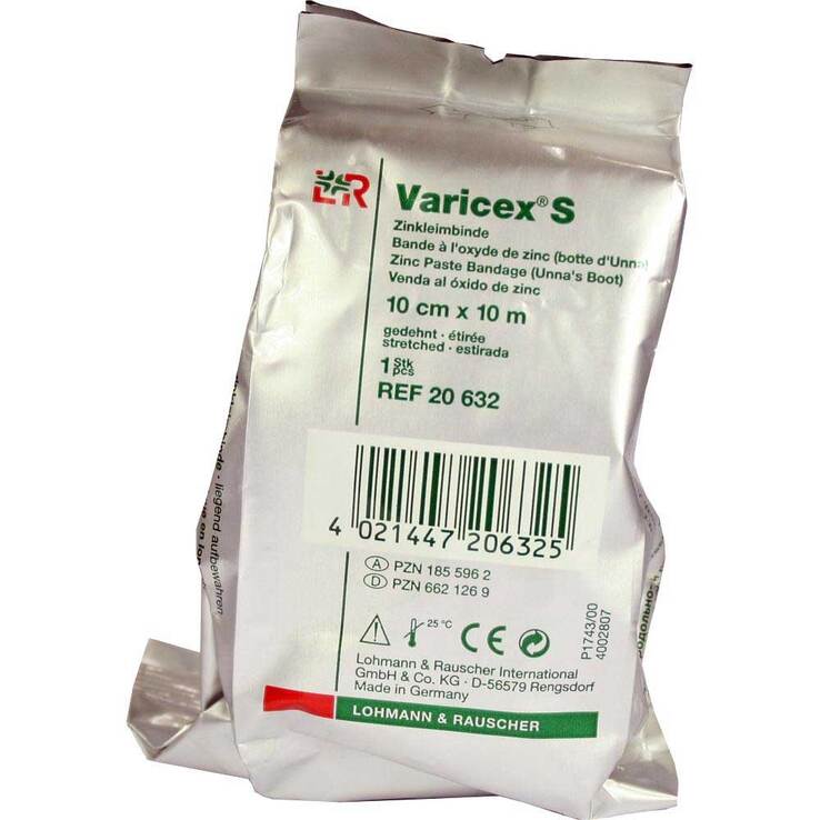 Varicex S Zinkleimbinde 10mx, 1 St