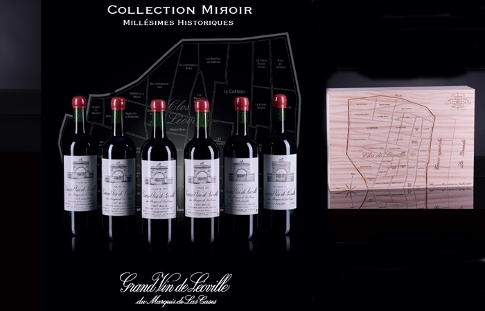 Château Léoville Las CasesCaisse Collection Miroir “Millésimes Historiques”