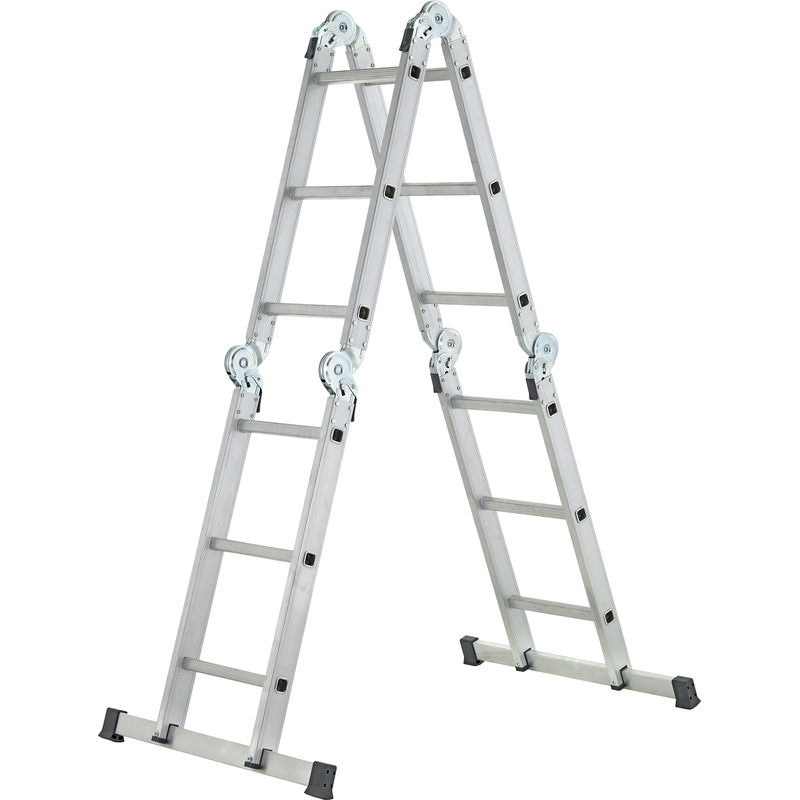 W.steps vouwladder 300 met 3 scharnieren 3x3 treden