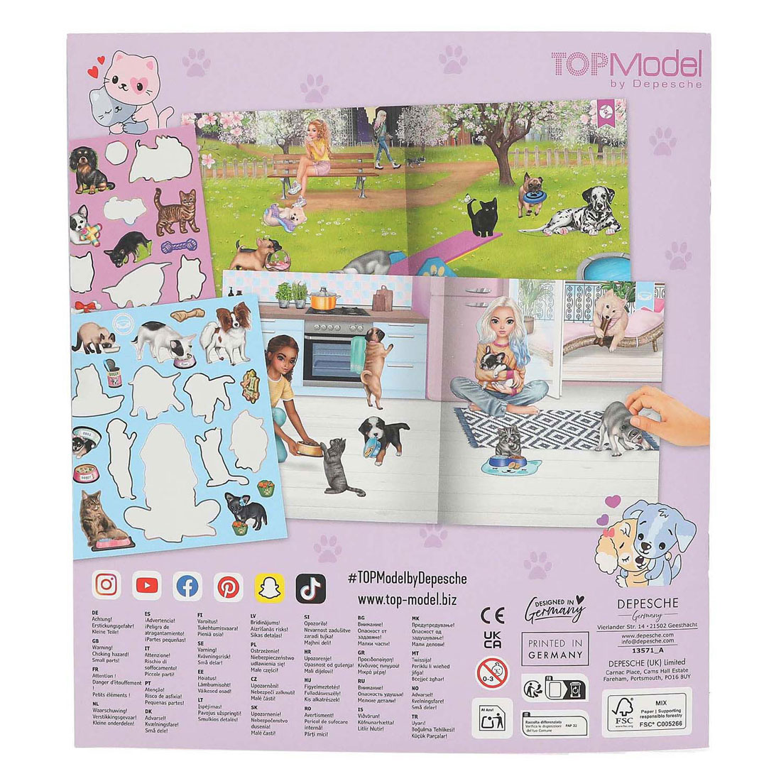 TOPModel Stickerworld Stickerboek Kitty and Doggy