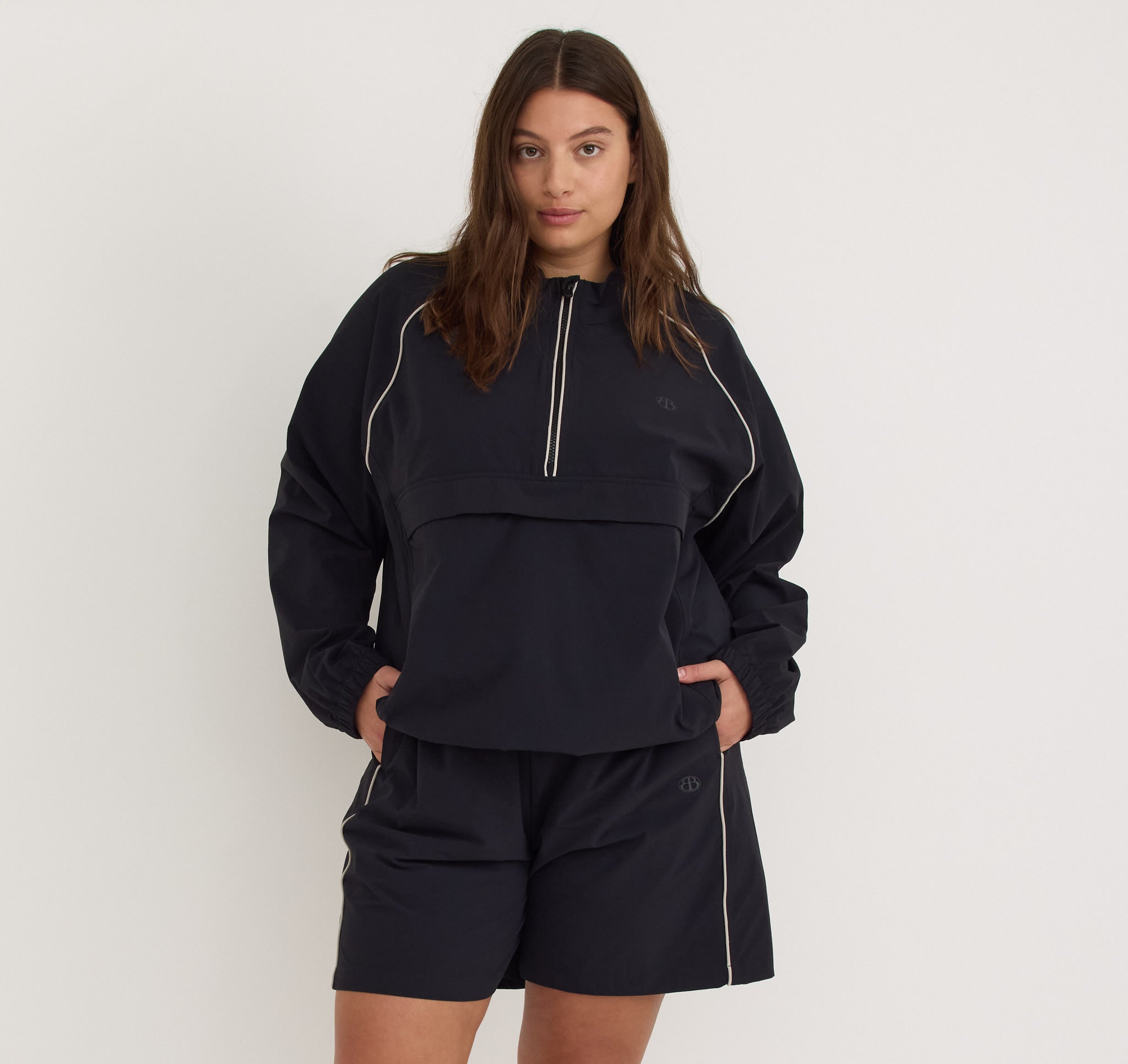 RECYCLED NYLON<br>Track Half Zip Jacket