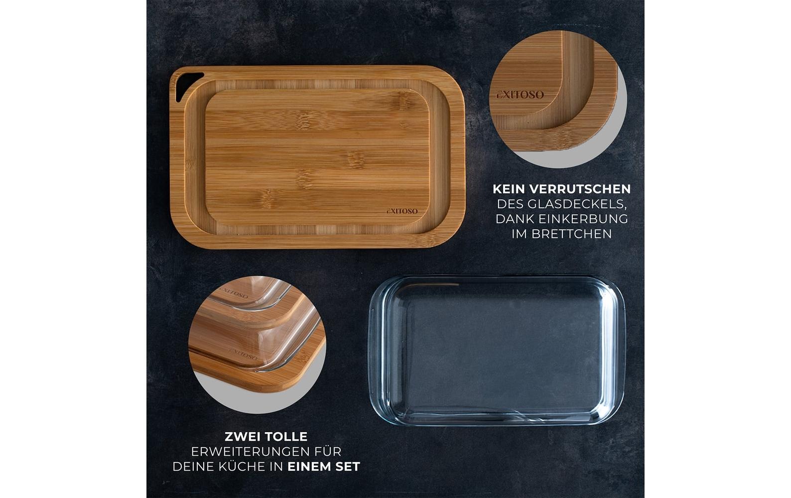 Vorratsdose »Exitoso Vorratsbehälter Vorratsdose - 2er Set 2.5 l, Weiss« Set, 2 Stk. tlg.