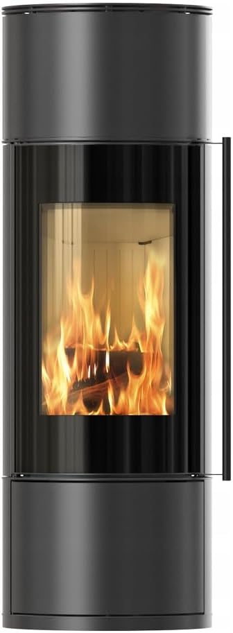 Kaminofen aus Stahl KRATKI Ambler fi 150 7 kW Stahlofen Modern BImSchV Stufe 2 Flamme Verte 7 Energieklasse A+ mit Türfeder