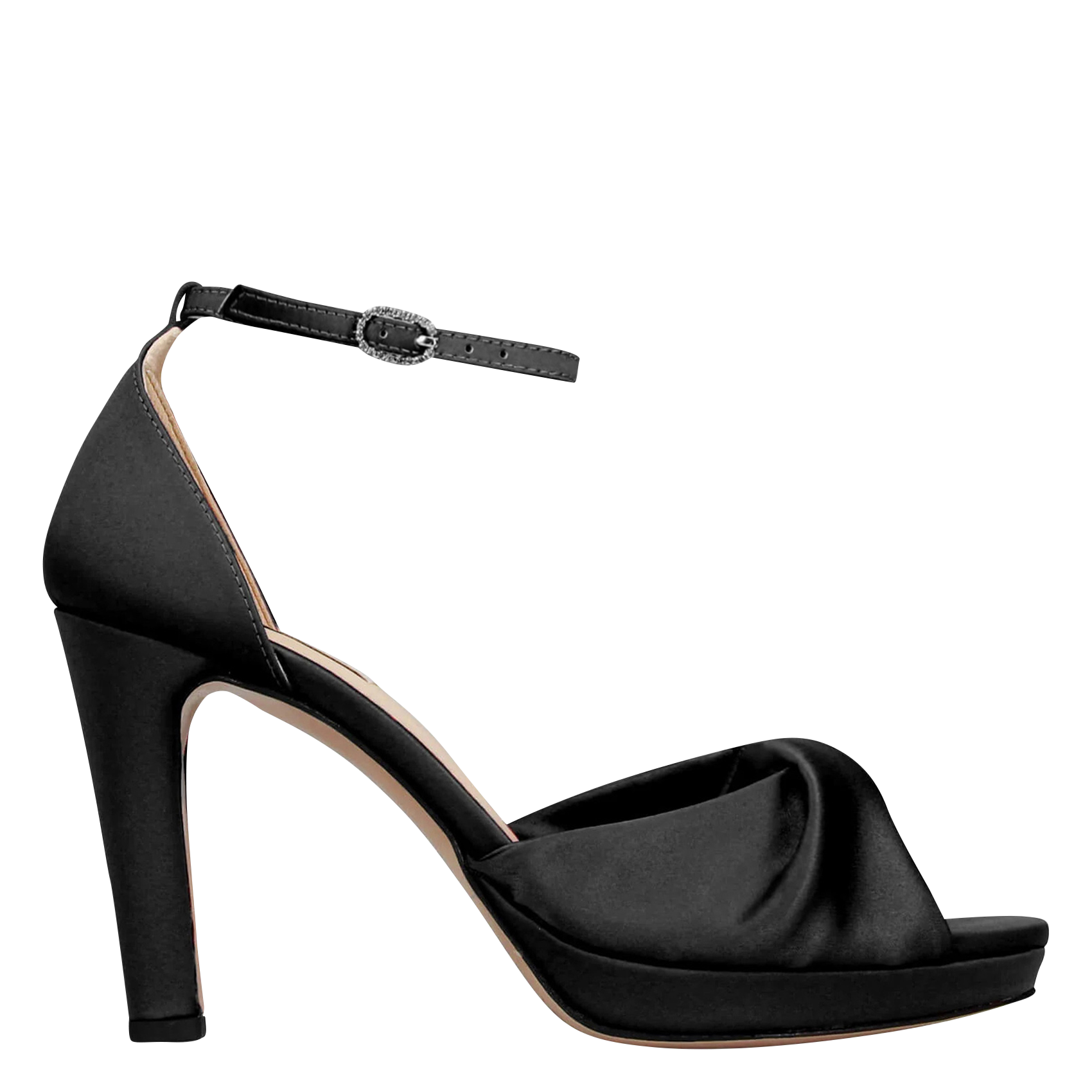 JOY - Sandales à talon en coton mélangé | Noir