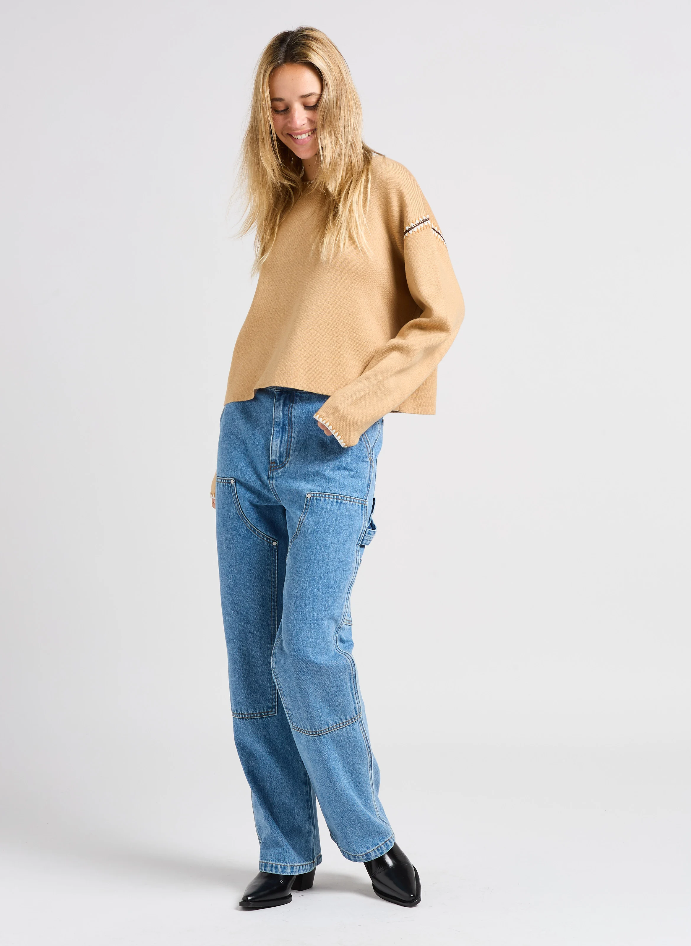ROCA - Jean droit en coton | Bleu