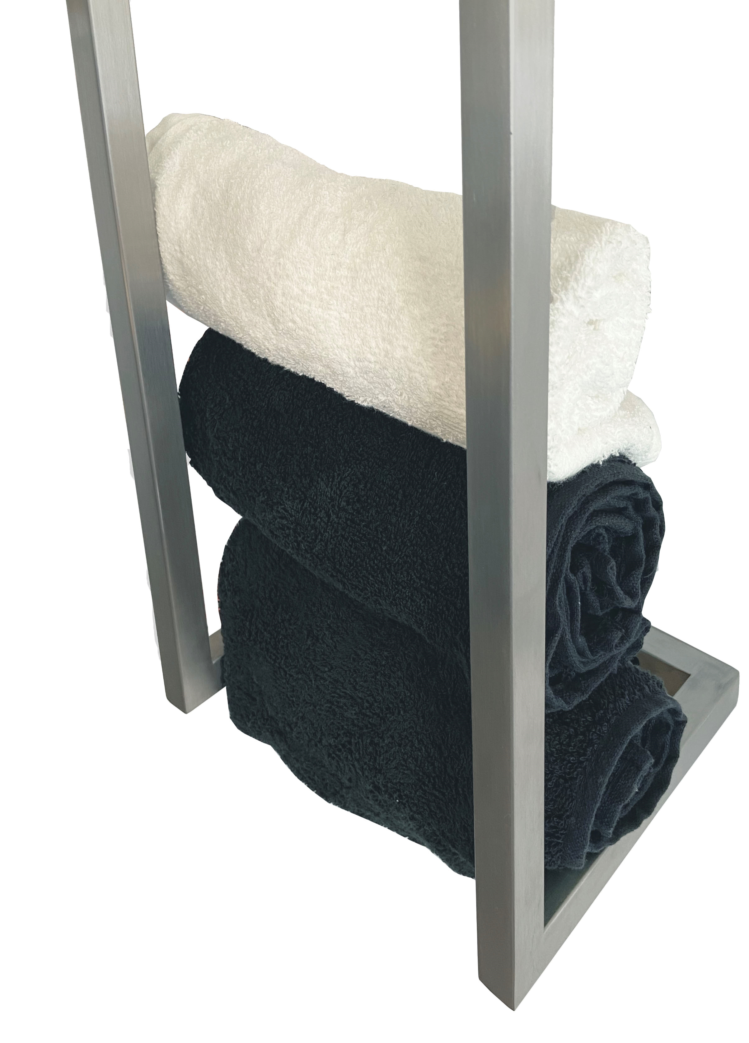 Mueller Round handdoekrek industrieel 95x25x20cm RVS look