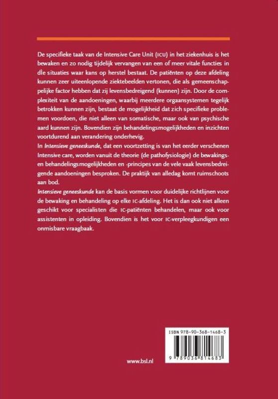 Intensieve Geneeskunde - Gezondheid & Psychologie Boeken