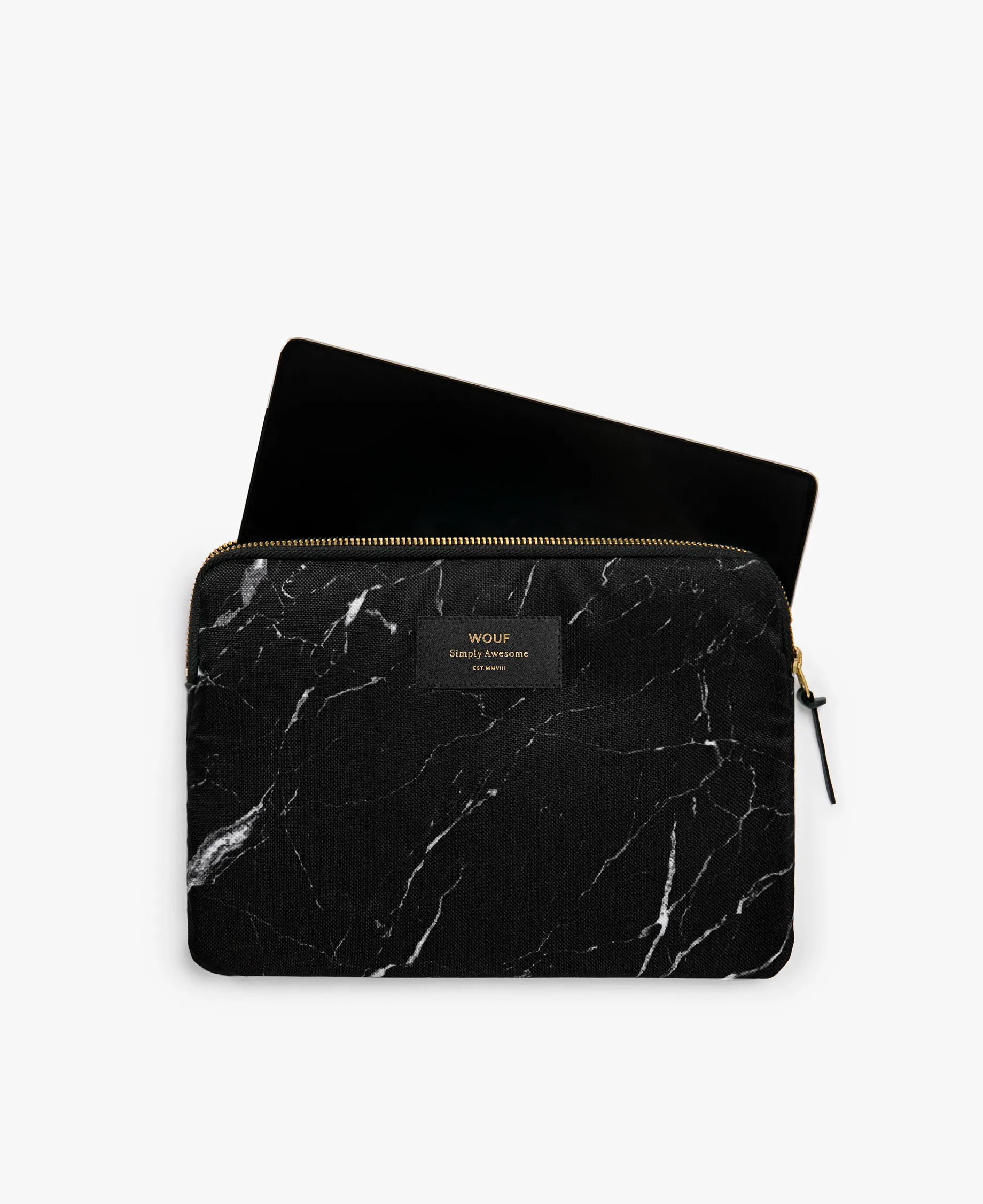 Wouf Black Marble iPad sleeve