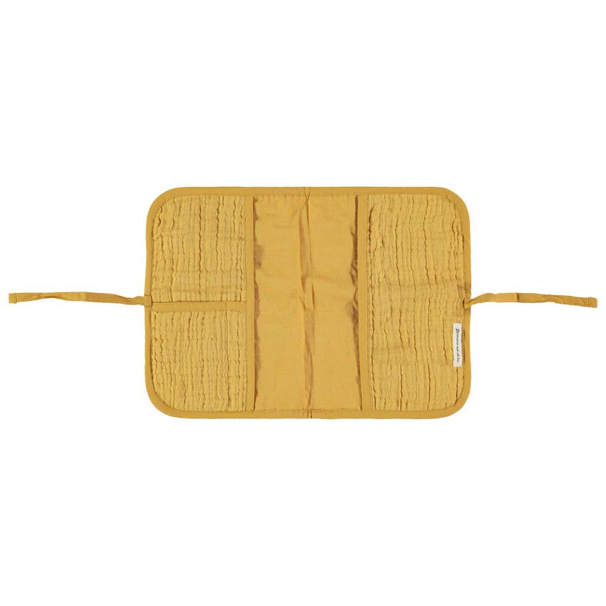 Protège carnet de santé en tétra à motifs - Ecru