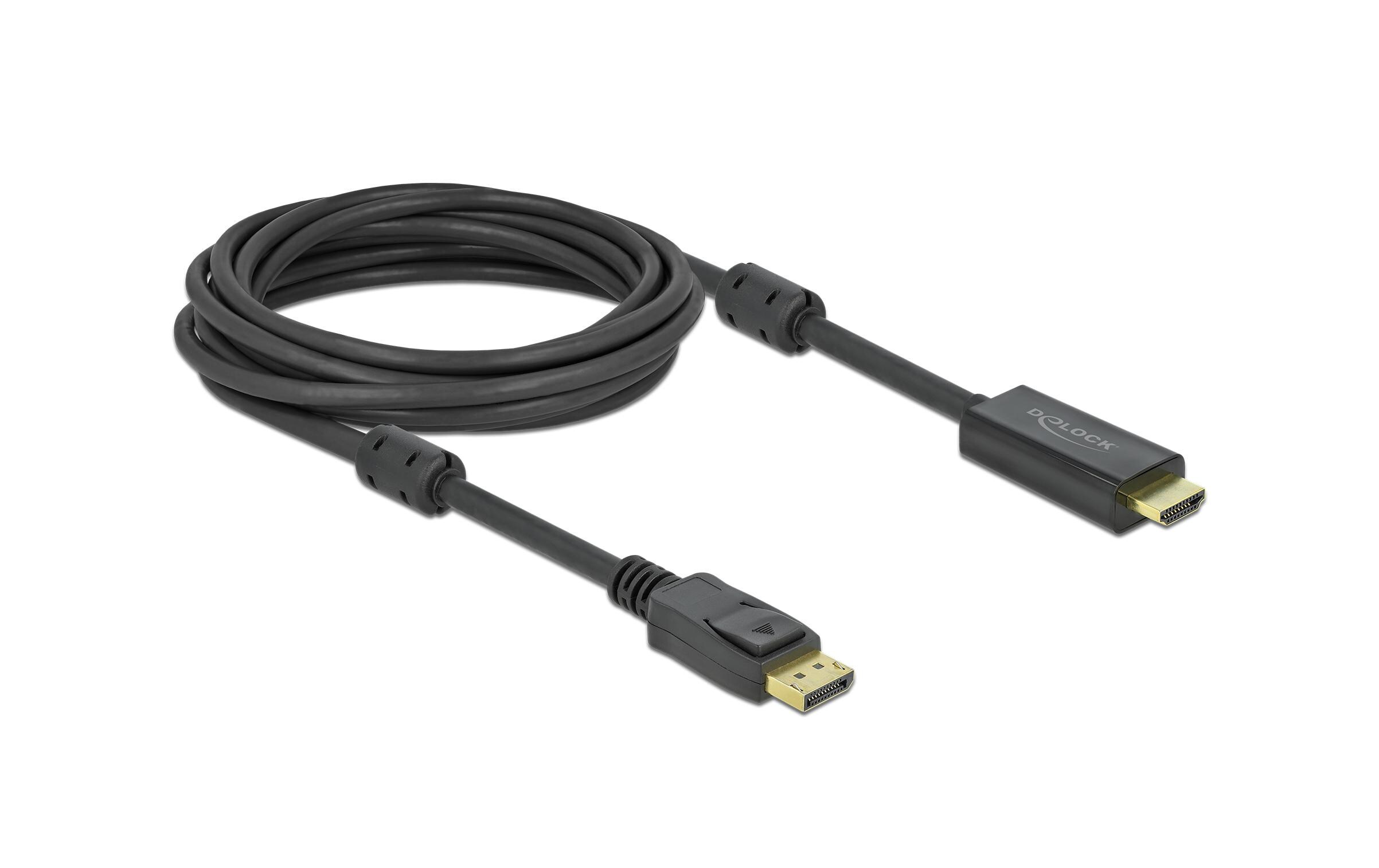 Kabel aktiv DisplayPort - HDMI, 5 mDelock Aktives DisplayPort 1.2 zu HDMI Kabel 4K 60 Hz 5 m