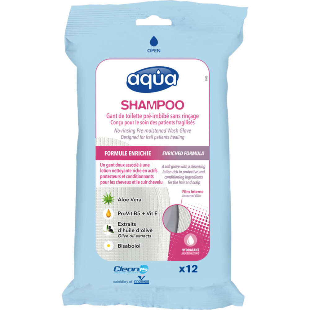 Aqua Washandjes Shampoo12 stuks