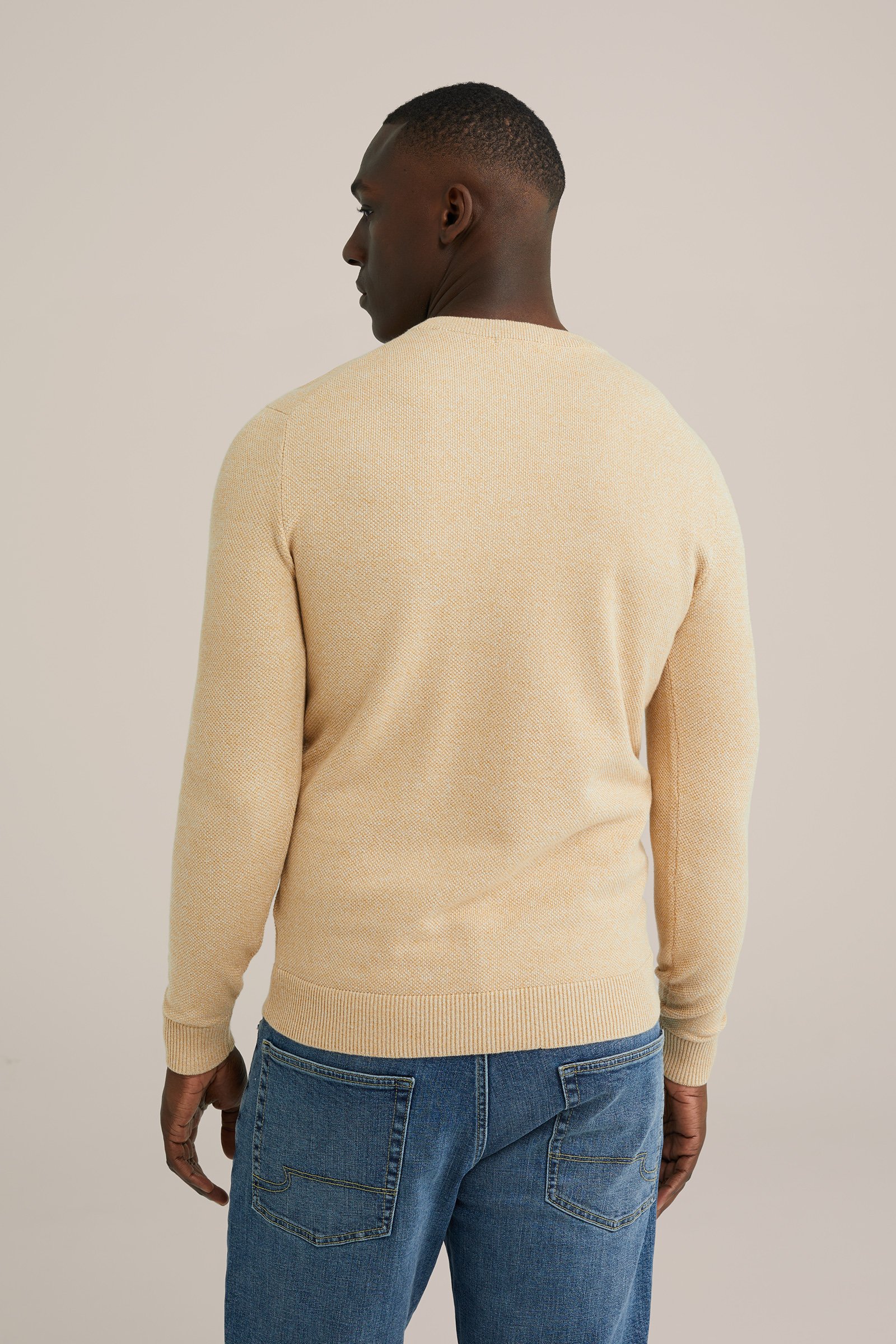 trui met structuur WE Fashion Ecru