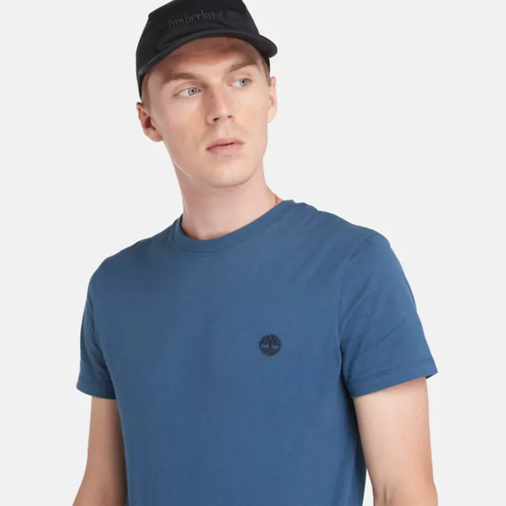 T-shirt à col rond Dunstan River pour homme en bleu marine