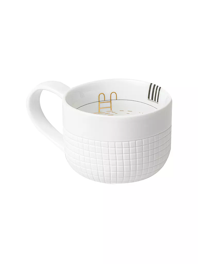 RAEDER Tasse AUSZEIT BADESEE 9,5x7cm Weiss weiss