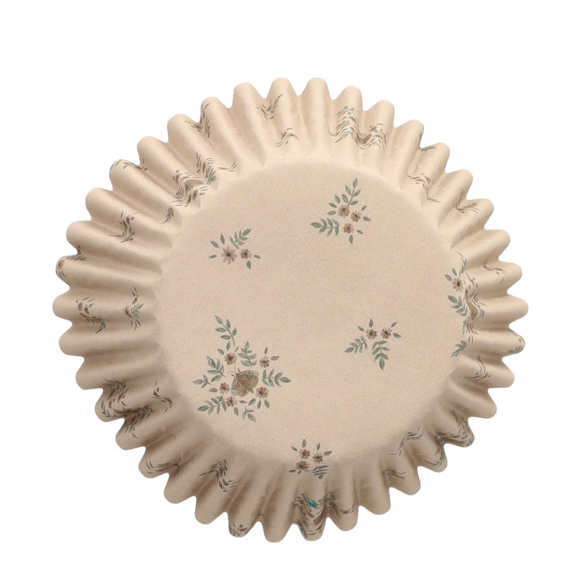 (50er Set) Einweg Papier Cupcake Förmchen Muffin Form Backform - Moths in Flowers