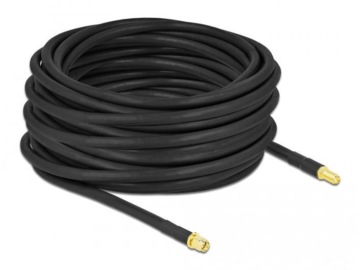Delock Antennenkabel LTE/5G, LMR/CFD300 SMA zu SMA, 15 m Delock Antennenkabel SMA Stecker zu SMA Buchse LMR/CFD300 15 m low loss