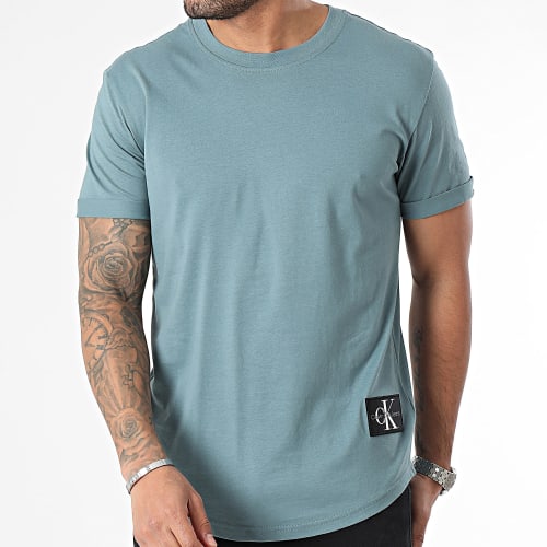 Tee Shirt Oversize Badge Round 3482 Gris