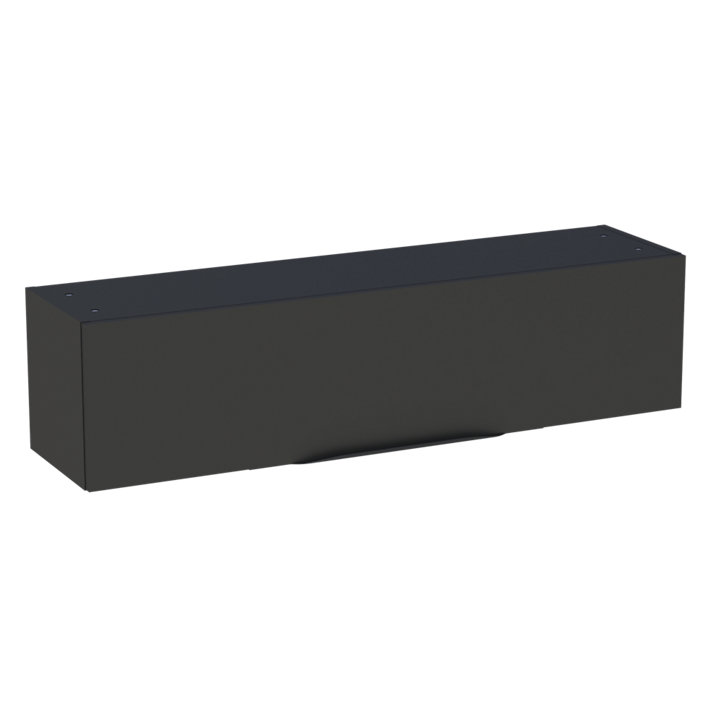 Meuble de rangement salle de bains haut Pamili noir mat 120 cm