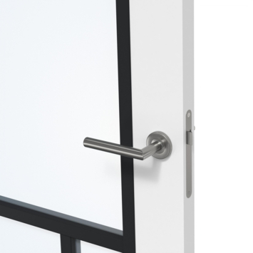 Arne & Bodil binnendeur ABD509 blank glas - wit afgelakt - glaslat diep zwart