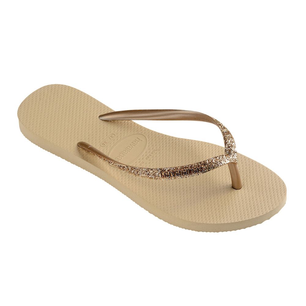 Havaianas SLIM GLITTER II - Tongs Femme sand grey