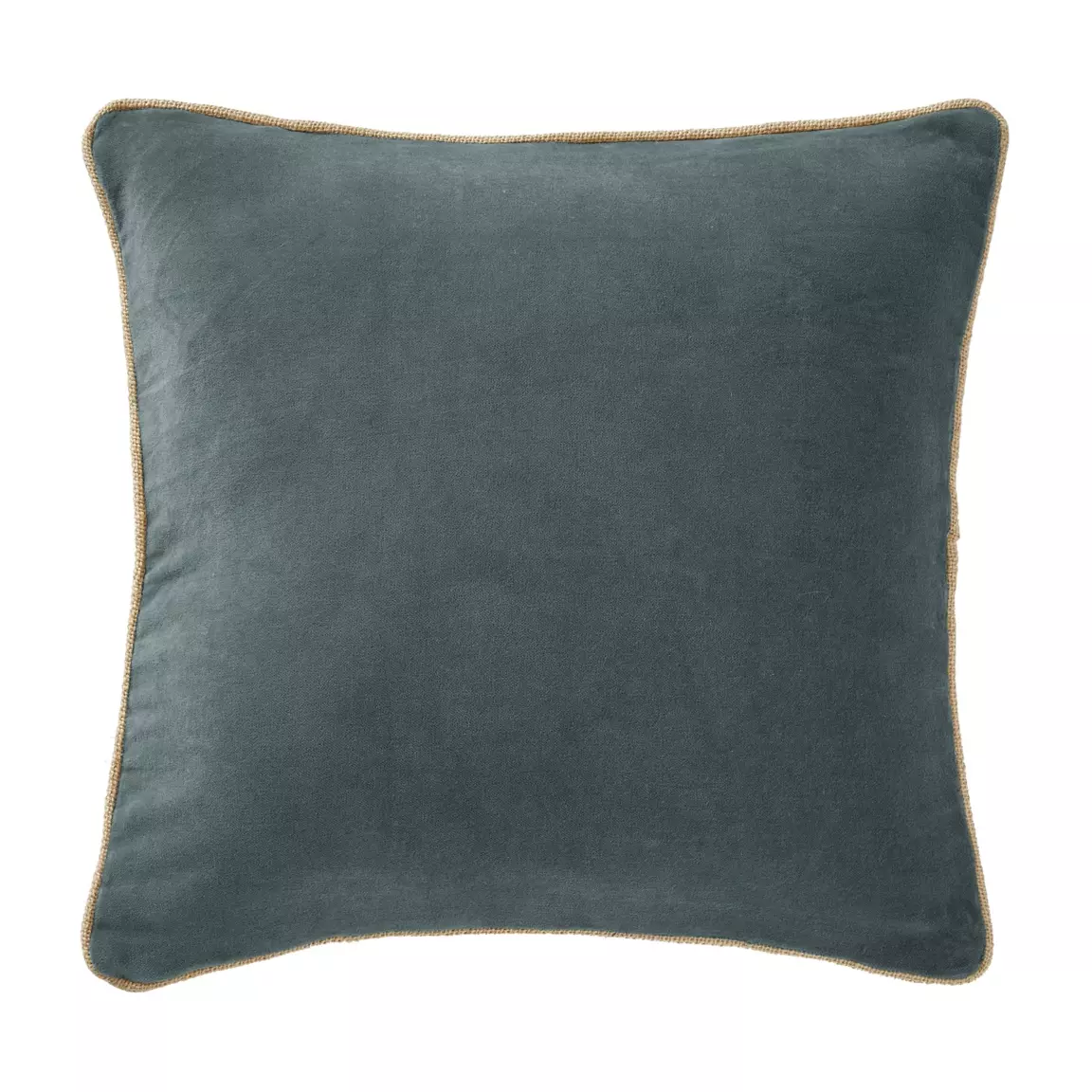 Coussin carré velours de coton (45 x 45 cm) César Gris ardoise
