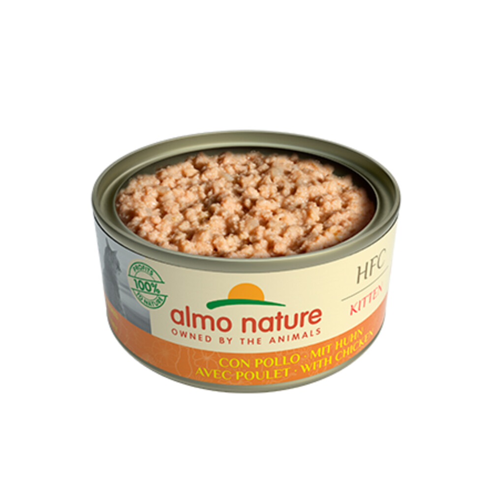 24x Almo Nature HFC Complete Kattenvoer Nat Kitten Kip150 gr