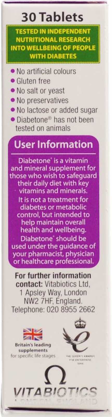 Vitabiotics Diabetone 30 comprimidos