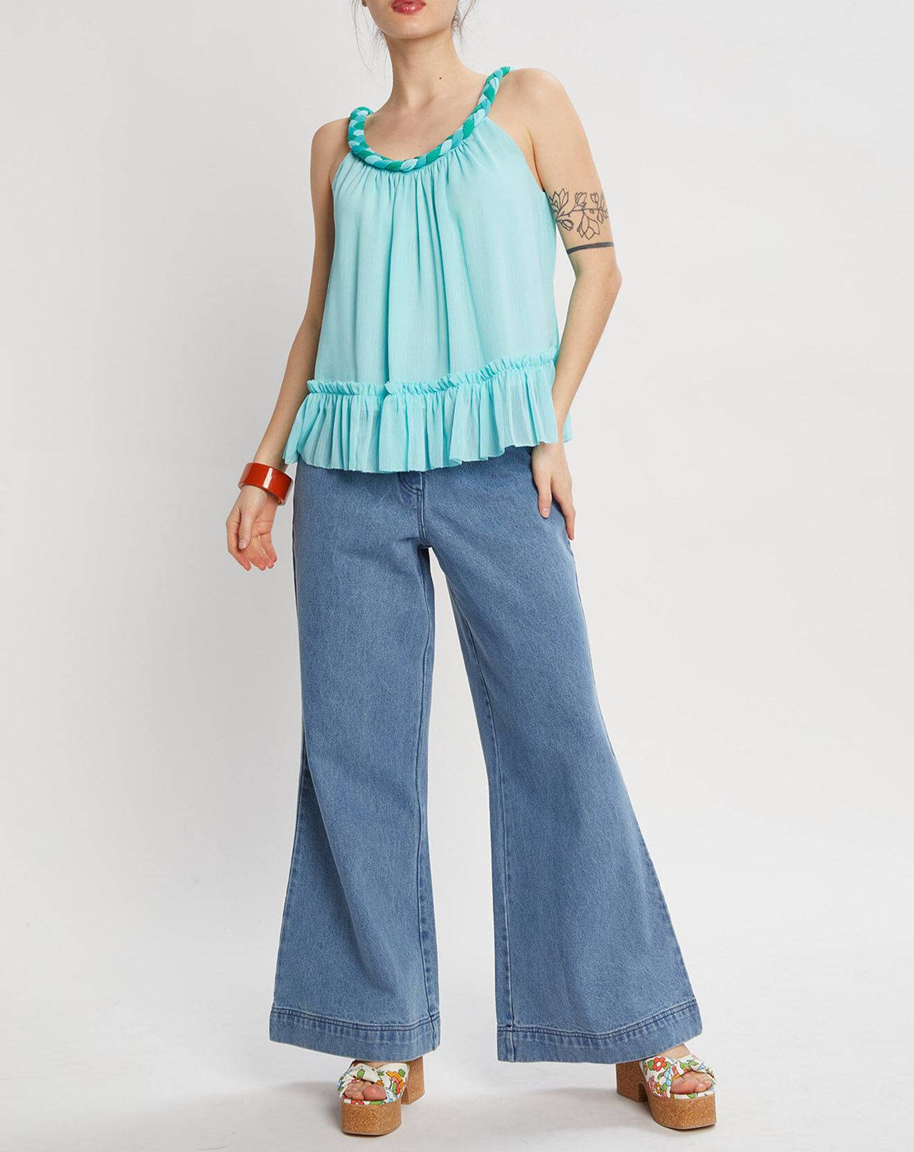 Manoush Jean Large Amerinjean bleu