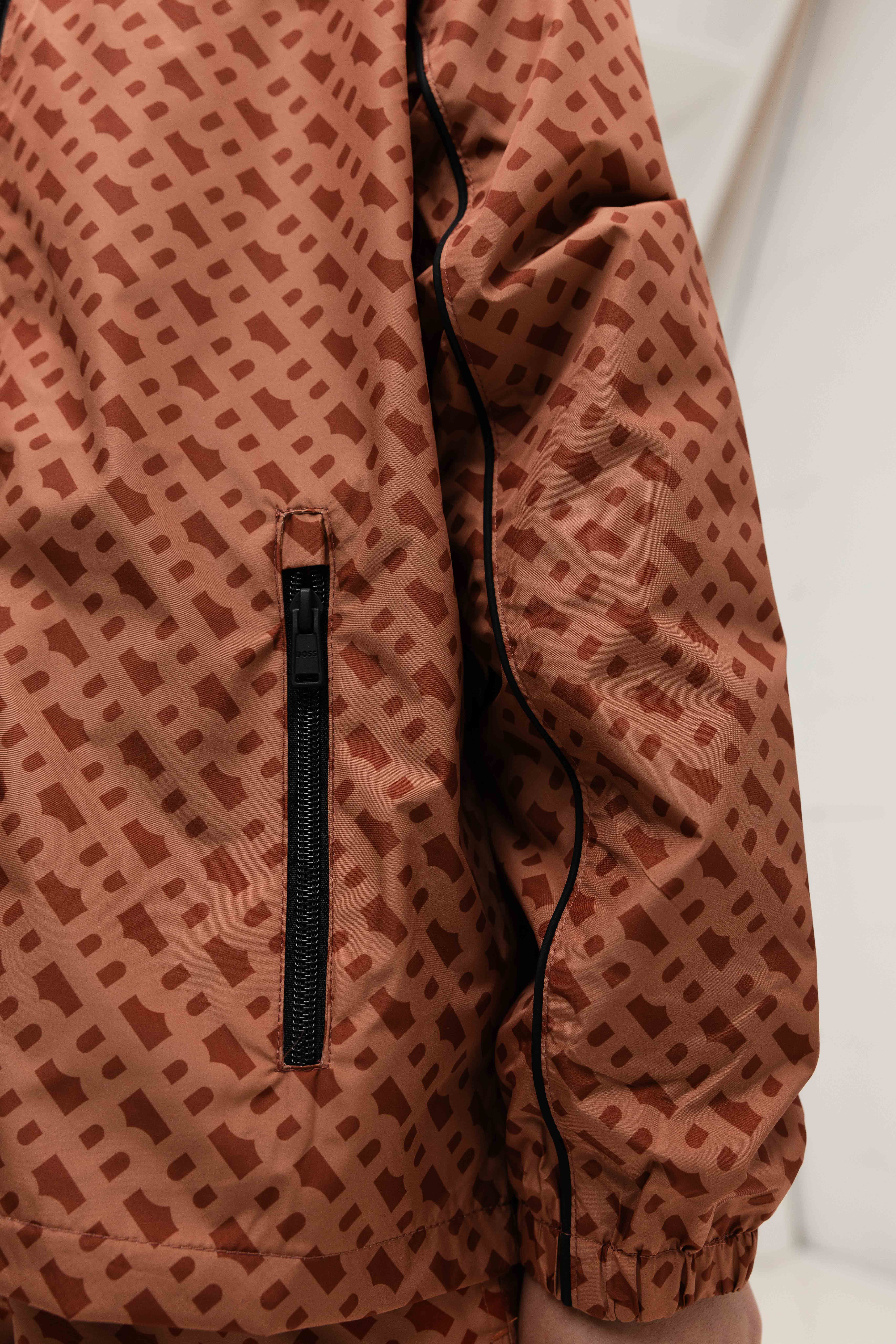 Hugo Boss All Over Print Windbreaker Kids Bruin