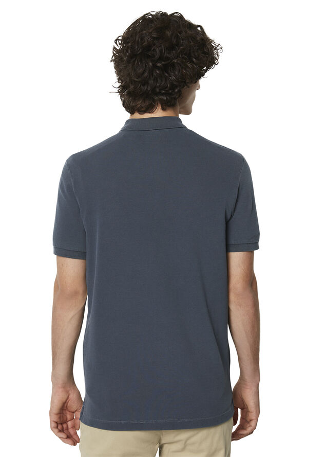 Marc O’Polo Polo, short sleeve, button placket, Total eclipse