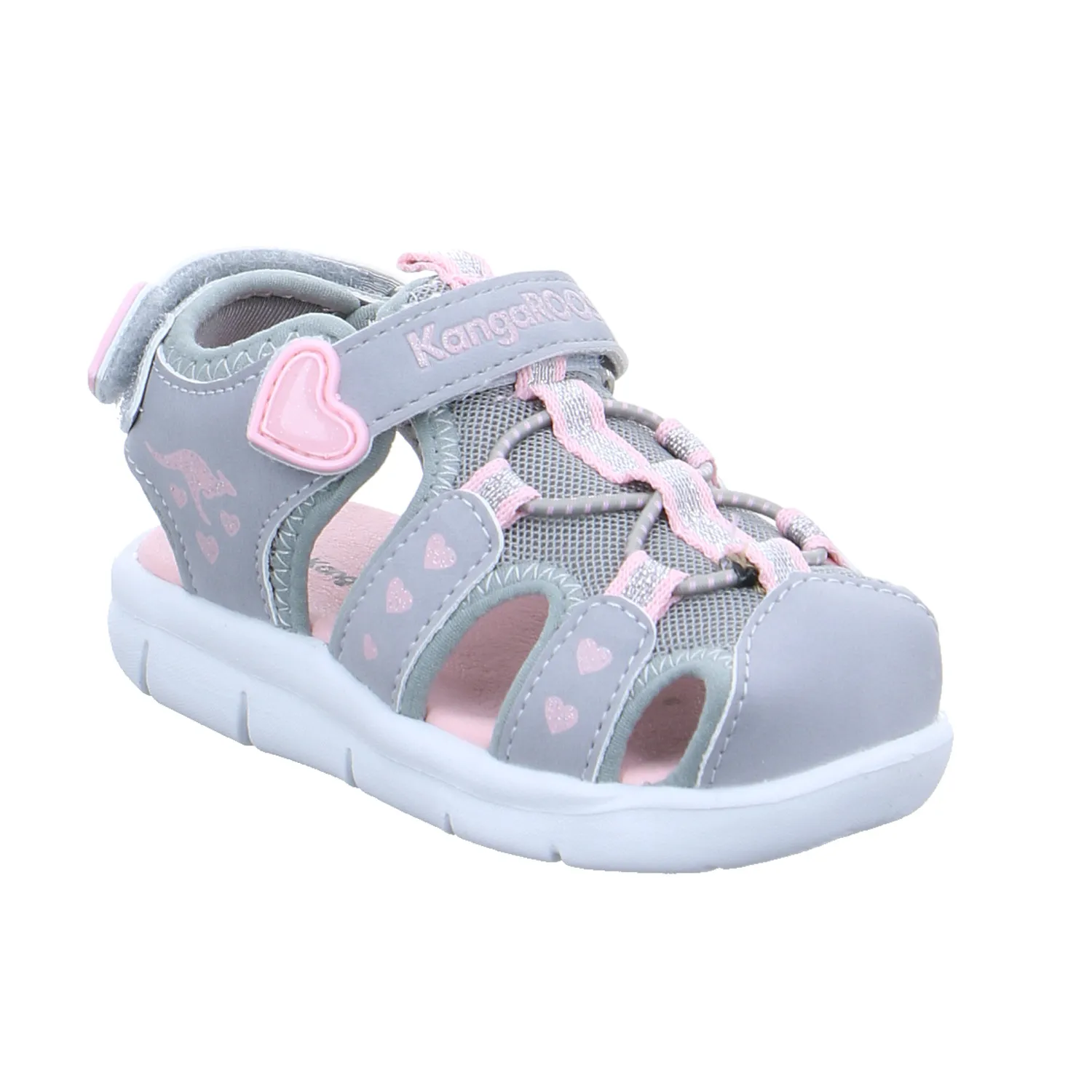 KANGAROOS Baby-Sommer-Bottine Silber Synthetik  Halboffene Sandale