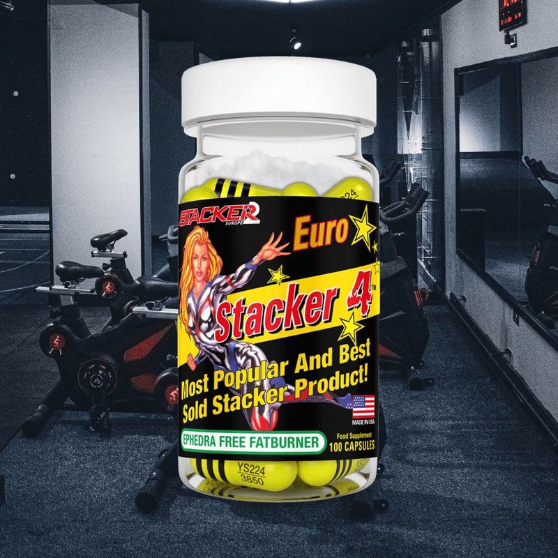Stacker 4 - Ephedra Vrij Capsules - 100 Stuks - Krachtige Afslanker
